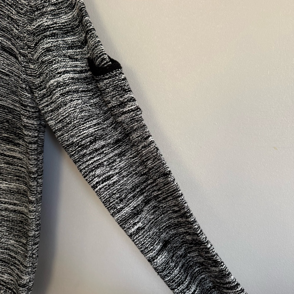 Stylish Black Gray Men’s Cotton Blend Knit Sweater Hoodie Pullover Top Size L - Picture 3 of 8